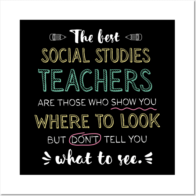 The best Social Studies Teachers Appreciation Gifts - Quote Show you where to look Wall Art by BetterManufaktur